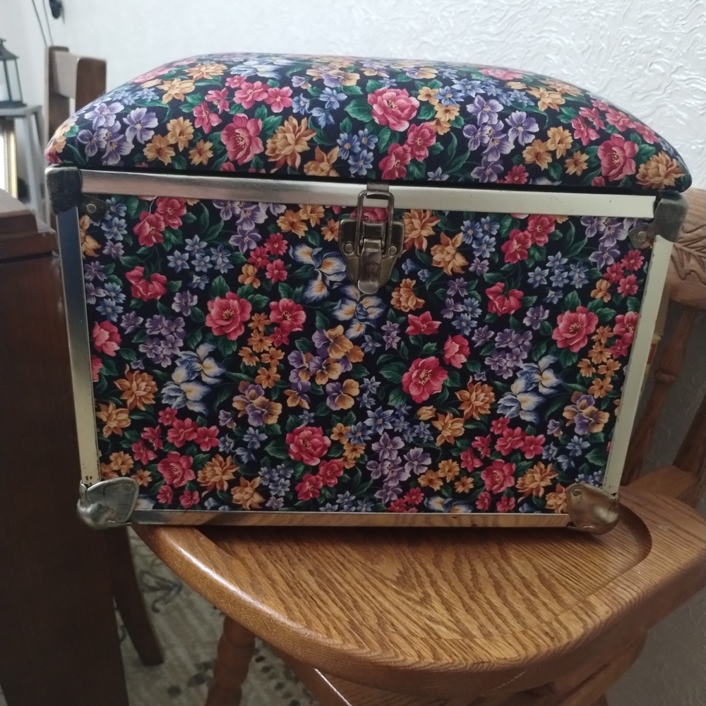 Floral Patterned Storage Trunk